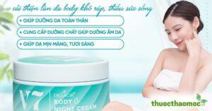 Kem body đêm V7 DrLacir cho làn da trắng sáng không tỳ vết